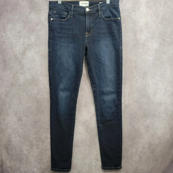 Frame Le Skinny de Jeanne in Wellington Wash Size 28 - Picture 1 of 14